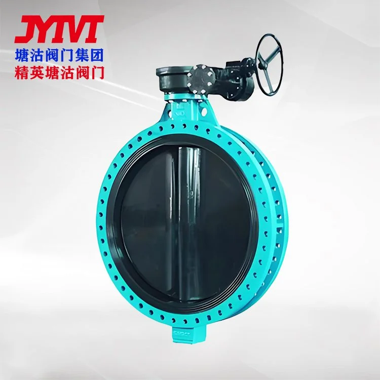 蜗轮大口径法兰软密封蝶阀